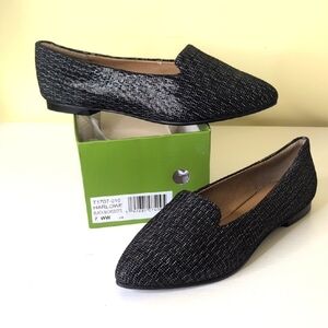 Trotters Size 7 Harlowe In Black Microdots, NEW